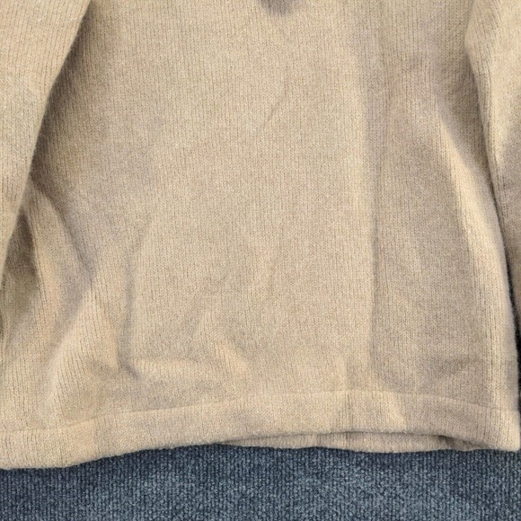 I.B. Diffusion Women's Pullover Knit Sweater Tan Medium Long Sleeve Lambswool - Picture 4 of 11